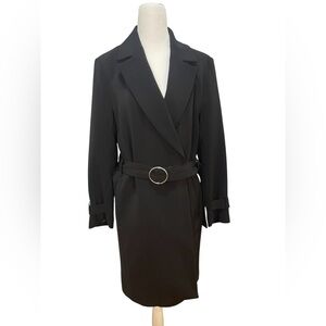 H&M Black Trench Coat with Belt